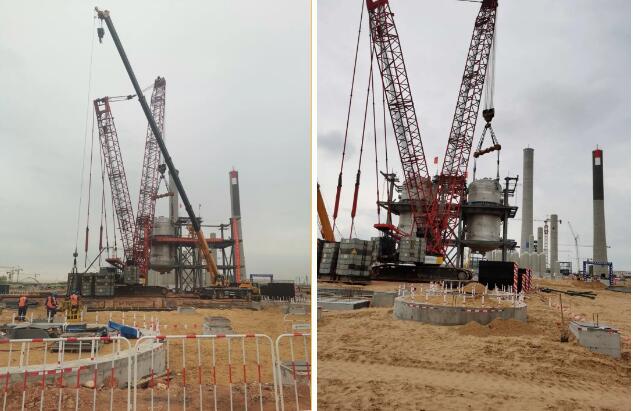 东华科技陕煤乙二醇项目DMO装置核心设备DMO反应器顺利吊装 东华科技陕煤乙二醇项目DMO装置核心设备DMO反应器顺利吊装