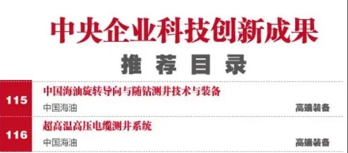 国资委重磅发布,中国海油两项高科技入围 国资委重磅发布,中国海油两项高科技入围