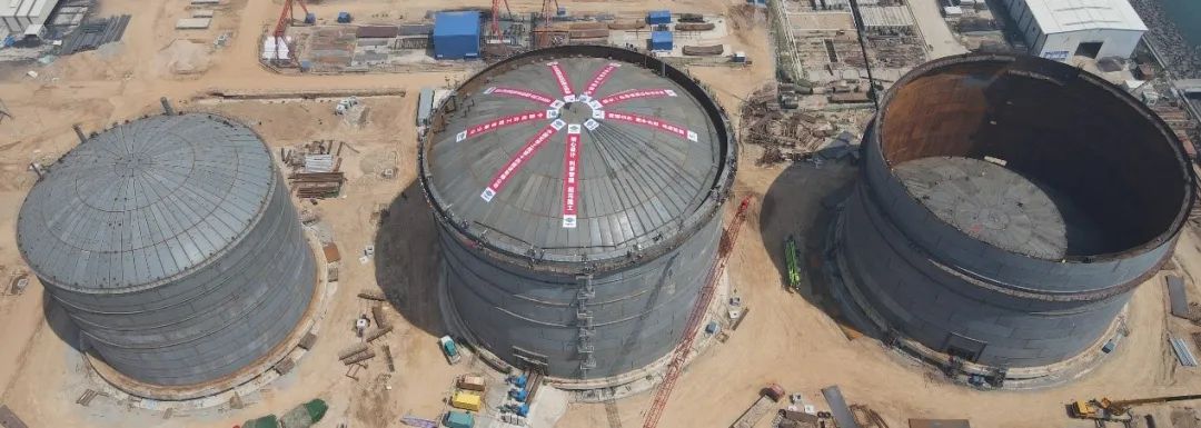 福建中燃湄洲湾LPG项目低温丙烷A罐气顶升圆满成功 福建中燃湄洲湾LPG项目低温丙烷A罐气顶升圆满成功