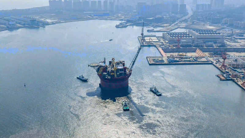喜迎二十大 | 首个国际大型圆筒型FPSO进入交付“倒计时” 喜迎二十大 | 首个国际大型圆筒型FPSO进入交付“倒计时”